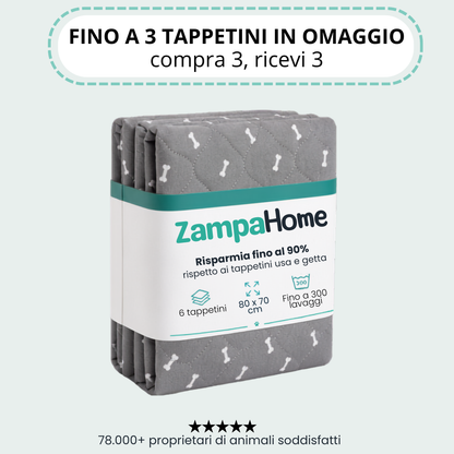 ZampaHome™ Tappetino Lavabile Antiscivolo e Antiodore.